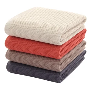 Honeycomb Waffle Cotton Towels
