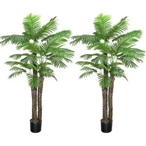 2 Artificial Phoenix 8FT Palm Trees