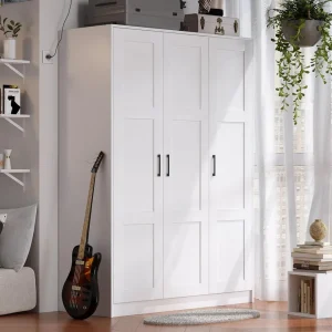 3 Doors Wooden Wardrobe Closet Armoire